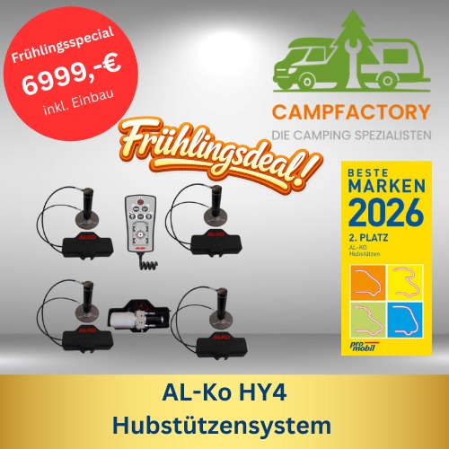 Hydraulische Hubstützen AL-KO HY4 für Wohnmobile inkl. Einbau