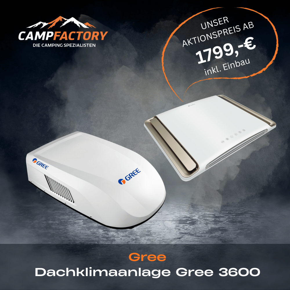 Dachklimaanlage Gree 3600 inkl. Montage & Dichtigkeitsgarantie