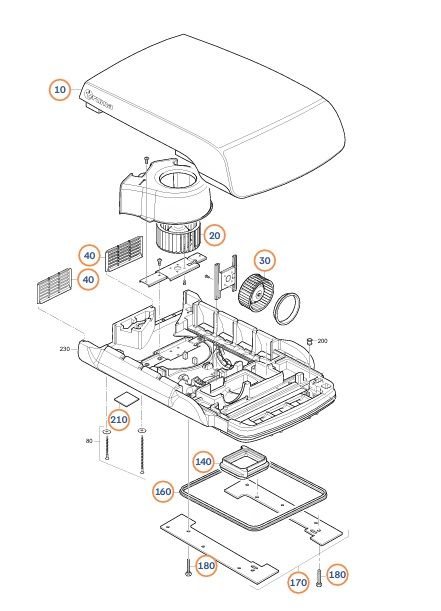 Gehäuse-Oberschale komplett für Klimaanlage Aventa comfort